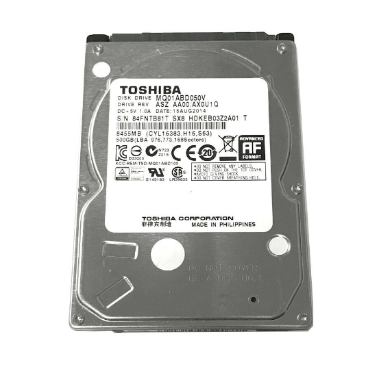 TOSHIBA 500 GB,INTERNAL 2.5″ (MQ01ABD050V) HDD